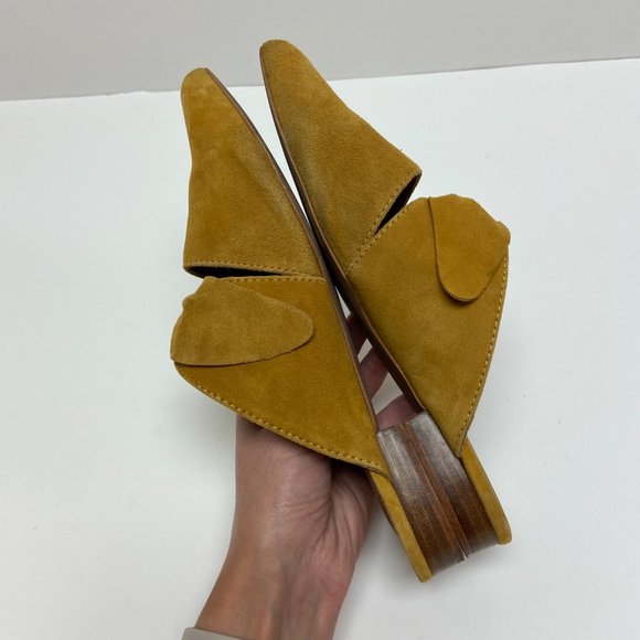 Jeffrey Campbell Womens Charlin Yellow Suede Pointed Toe Mule Flats Size 7.5 - Picture 5 of 10